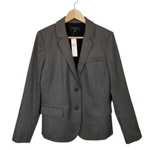 Ann Taylor NWT Women's Gray 2 Button Blazer Size 12 T Tall